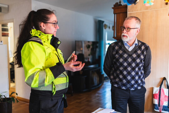Technician Discussing Energy Service with Customer