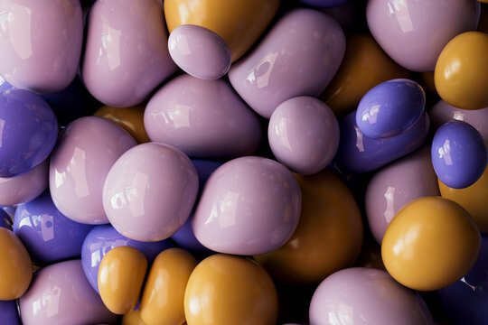 Abstract Pastel Pebble Shapes Background