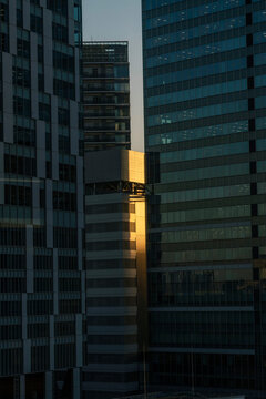 Sunset in the office
