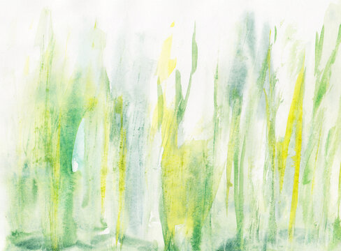 Illustration resembling a spring grass field 
