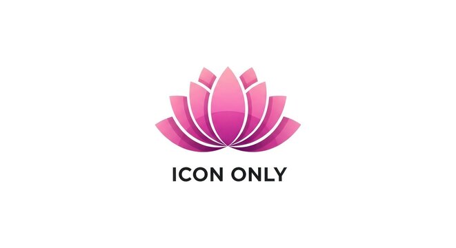 Lotus flower logo template with placeholder text