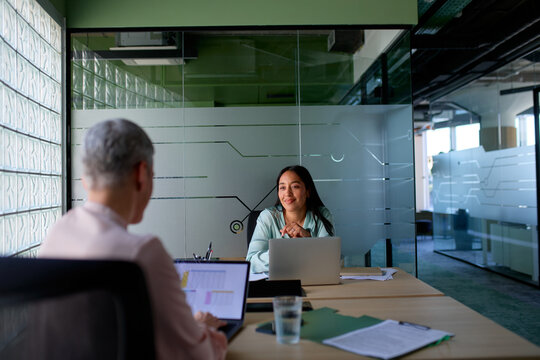 Women share workplace