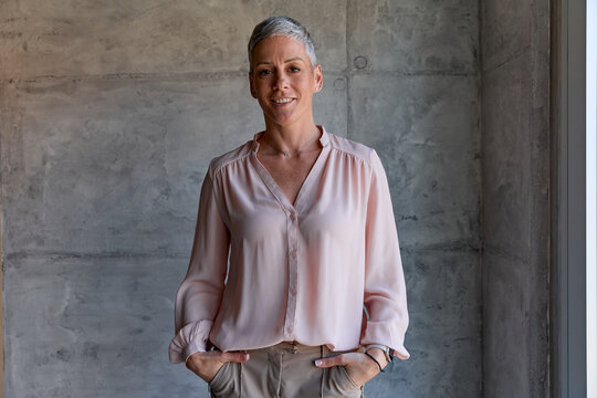 Portrait of a businesswoman in studio