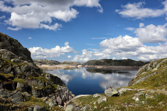 Mountain lake in Norway