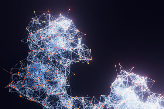 Abstract Digital Network Wave Structure