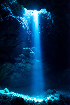 Underwater cave