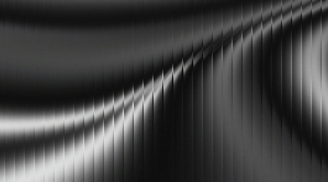 Abstract black and white smooth gradient ribbed glass backgrounds.