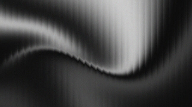 Abstract black and white smooth gradient ribbed glass backgrounds.