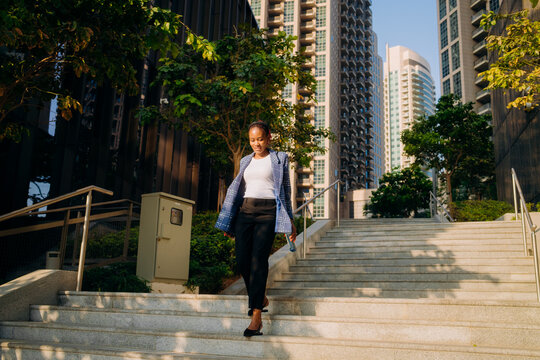 A woman in the city