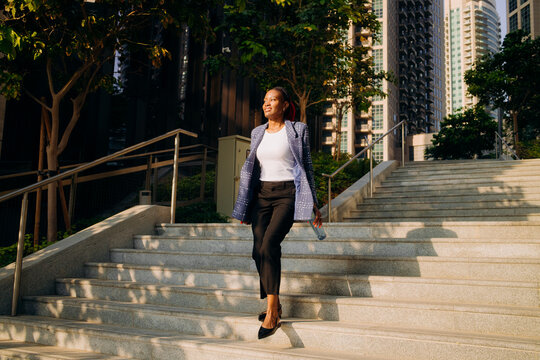A woman in the city