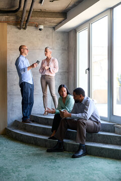 Professionals pause for a moment