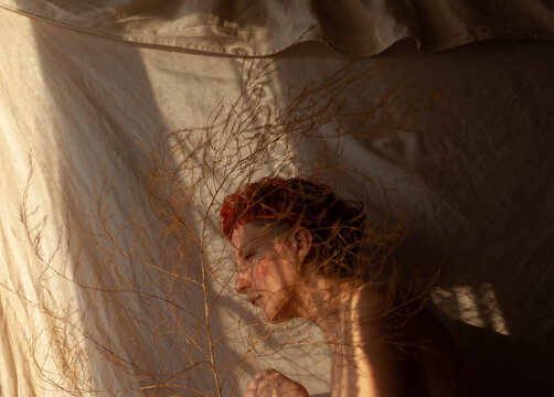 A woman in the sunlight 
