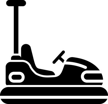Bumper Car Glyph Icon