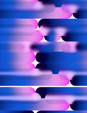 Abstract Design With Blue and Pink Lines on White Background