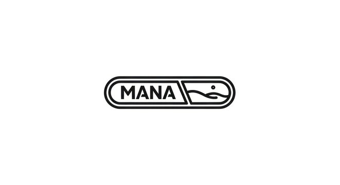 Minimal line art mana capsule icon for gaming interface