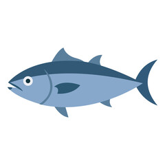 Fototapeta premium Fresh Tuna Fish Illustration For Seafood And Fishing Theme Design