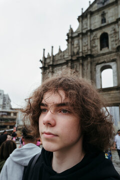 Exploring the Ruins of History on a Cloudy Day in Macao