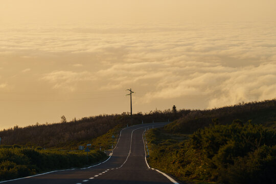 Mountain road in Madeira, Portugal 