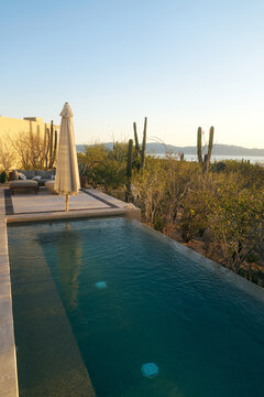 Desert Pool With Ocean View