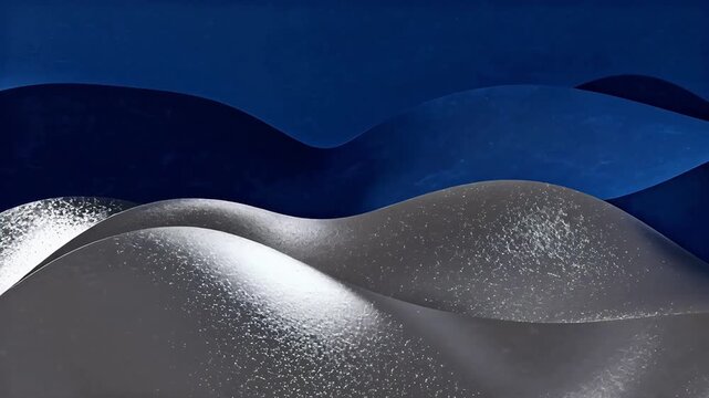 Abstract blue and silver wave patterns