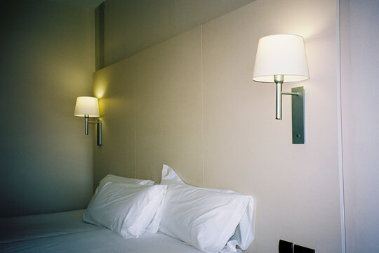 Minimal Hotel Room Bed