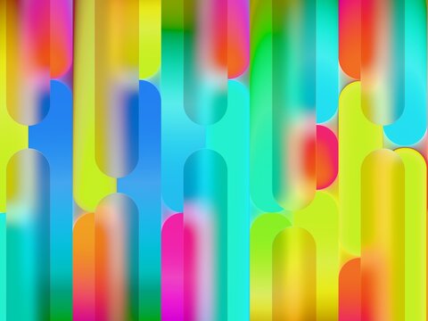 Colorful Abstract Design With Shapes and Patterns in Bright Colors
