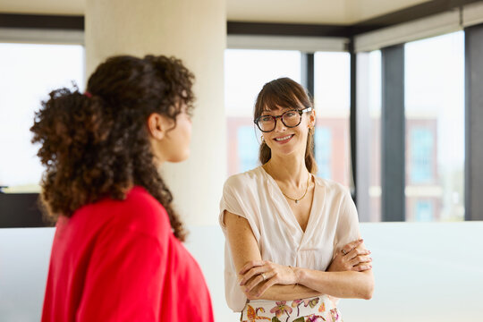 Female business team Talk in a Modern Office Space