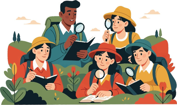Group of children on field trip.
