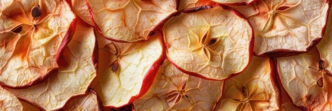 Dried apple slices a healthy and nutritious snack