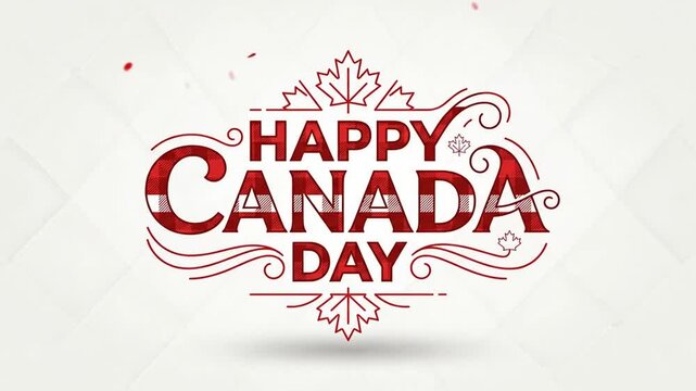 Celebrating Canada Day with festive designs and patriotic colors featuring maple leaves and cheerful messages