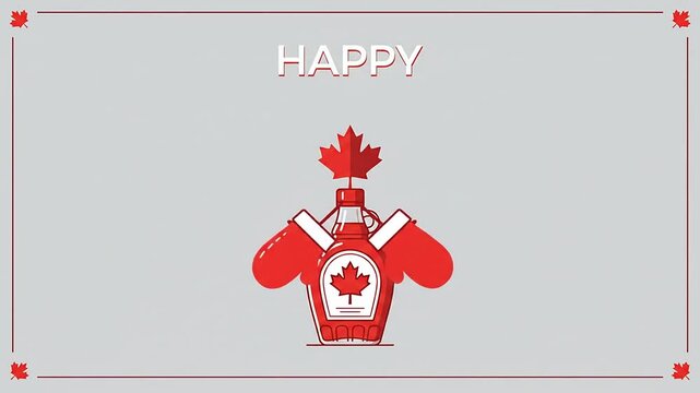 Celebrating Canadian Independence Day with festive illustrations and joyful greetings emphasizing pride and happiness in