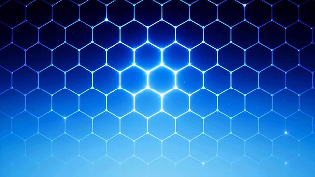 Blue hexagonal grid pattern