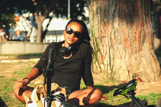 Resting Beside Tree