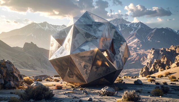 Polymorphic Polyhedron- -A large 3D geometric polyhedron made of smart-matter 