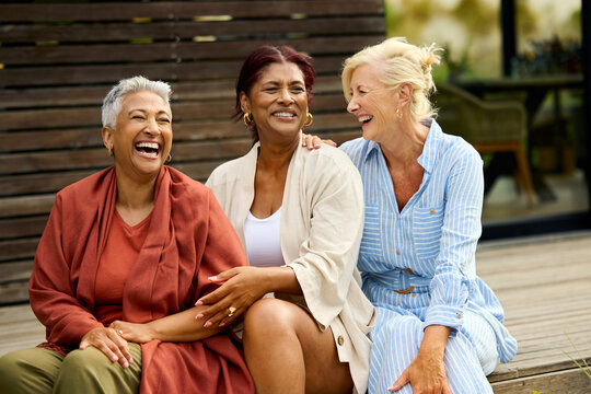 Friends Share Laughter on a Sunny Day