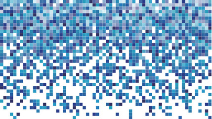 Blue Pixelated Mosaic Gradient Abstract Background Pattern