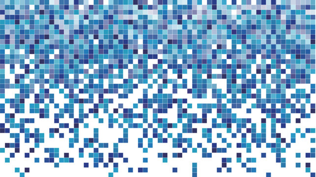 Blue Pixelated Mosaic Gradient Abstract Background Pattern