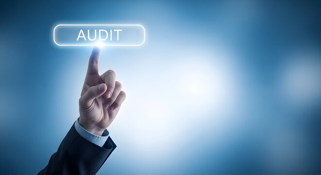 Businessman initiating financial audit process