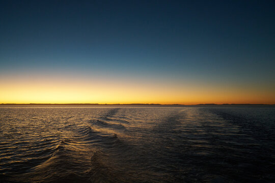 Calm Sea waves sunset Travel Background