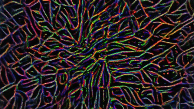 Abstract Psychedelic Glitch Pattern Animation Generative AI
