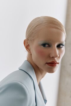 Portrait of woman with creative makeup