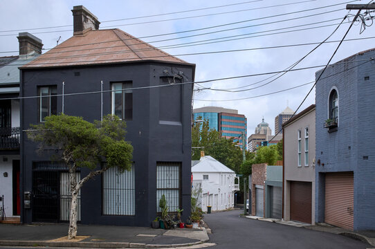 Streetscape of Darlinghurst suburb inner city Sydney 