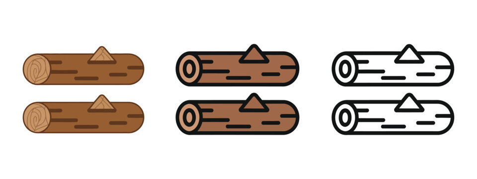 Firewood logs stack timber forestry rural village vector illustration