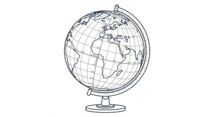 Fototapeta premium globe on white background
