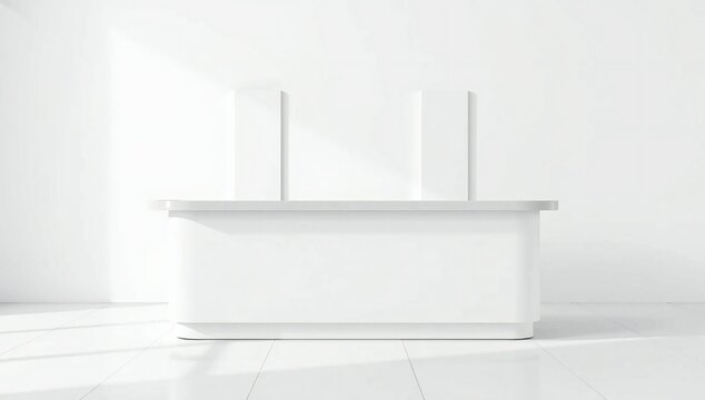 Modern white console table