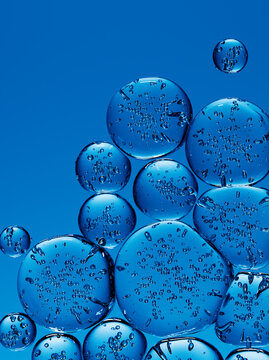 Blue bubbles backgroud