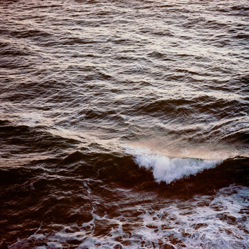 Ocean waves crashing in Marin, California