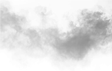 Fototapeta premium Gray smoke or fog or cloud overlay transparent PNG for cinematic background, Mysterious atmosphere, and Creative photo editing design. 