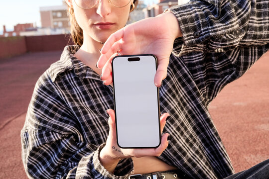 Chic Mockup of Mobile Phone in Hand