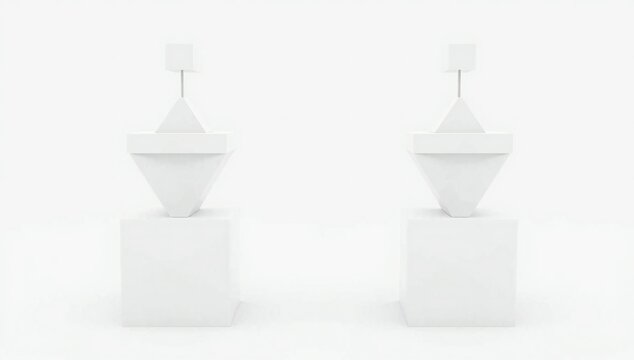 Two white toothbrush holders